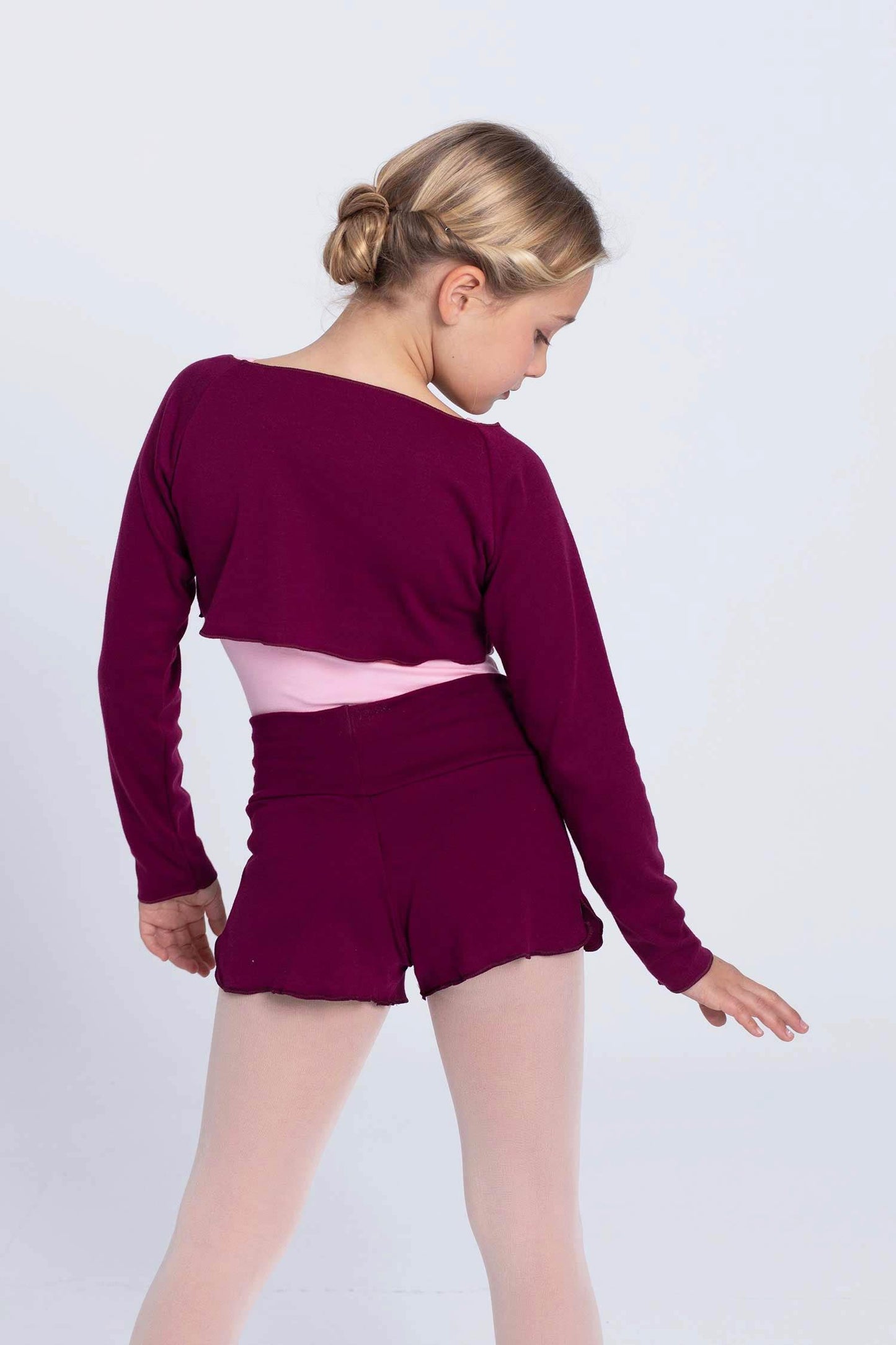 Crop Top Danza de manga larga en algodón de Intermezzo