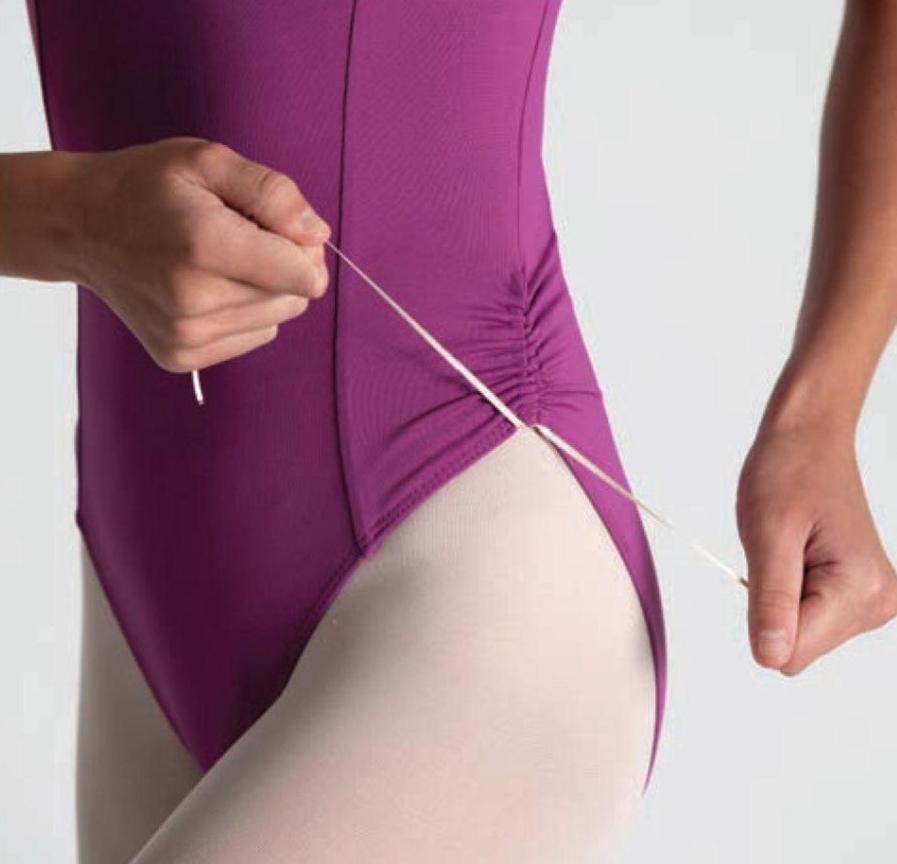 Maillot Allegra Legline de Ballet Rosa con cordón ajustable